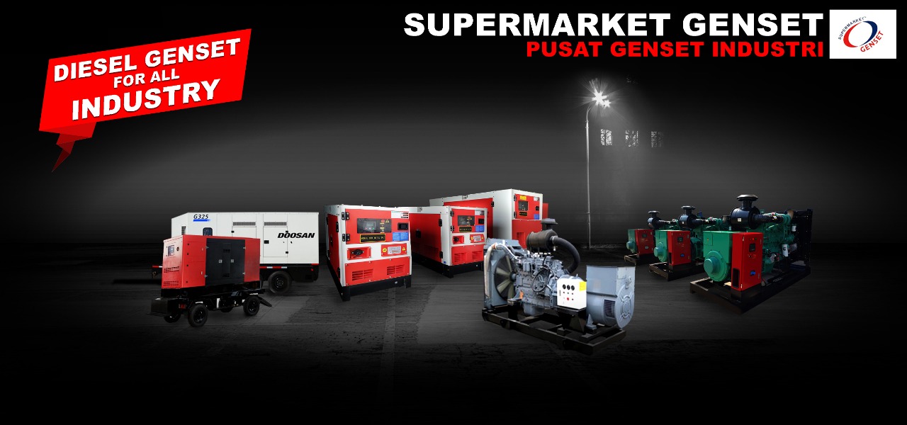 SUPERMARKET GENSET PUSAT GENSET DIESEL INDUSTRI JUAL GENSET OPEN SILENT