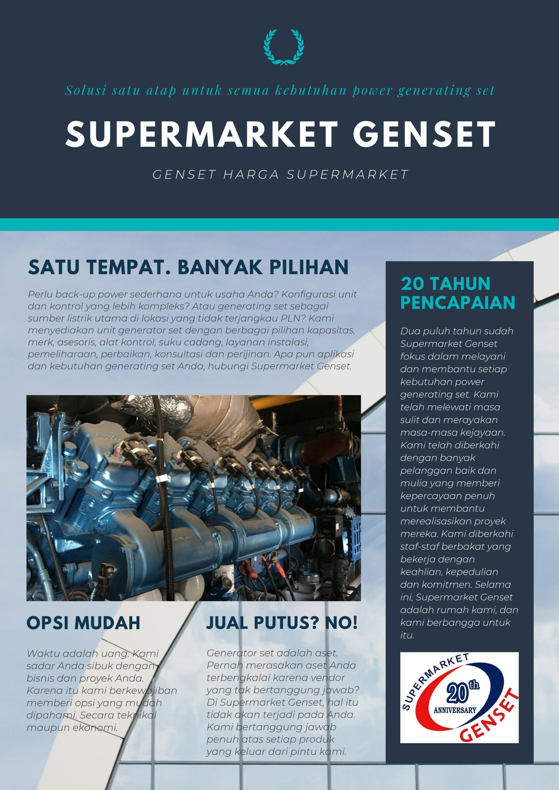 JUAL GENSET MITSUBISHI JUAL GENSET DIESEL OPEN SILENT SUPERMARKET GENSETGENSET